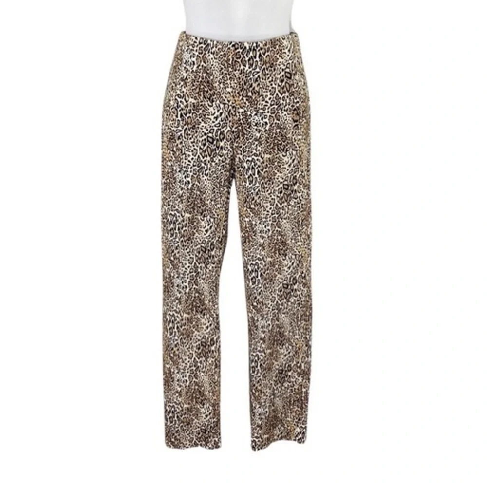NWT Chico’s So Slimming Juliet Leopard-Print Ankle Pants 00 2